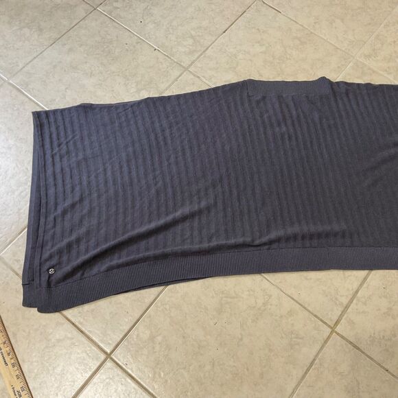 LULULEMON Forward Flow Poncho women’s one size Gray silk blend Ribbed - Picture 15 of 16